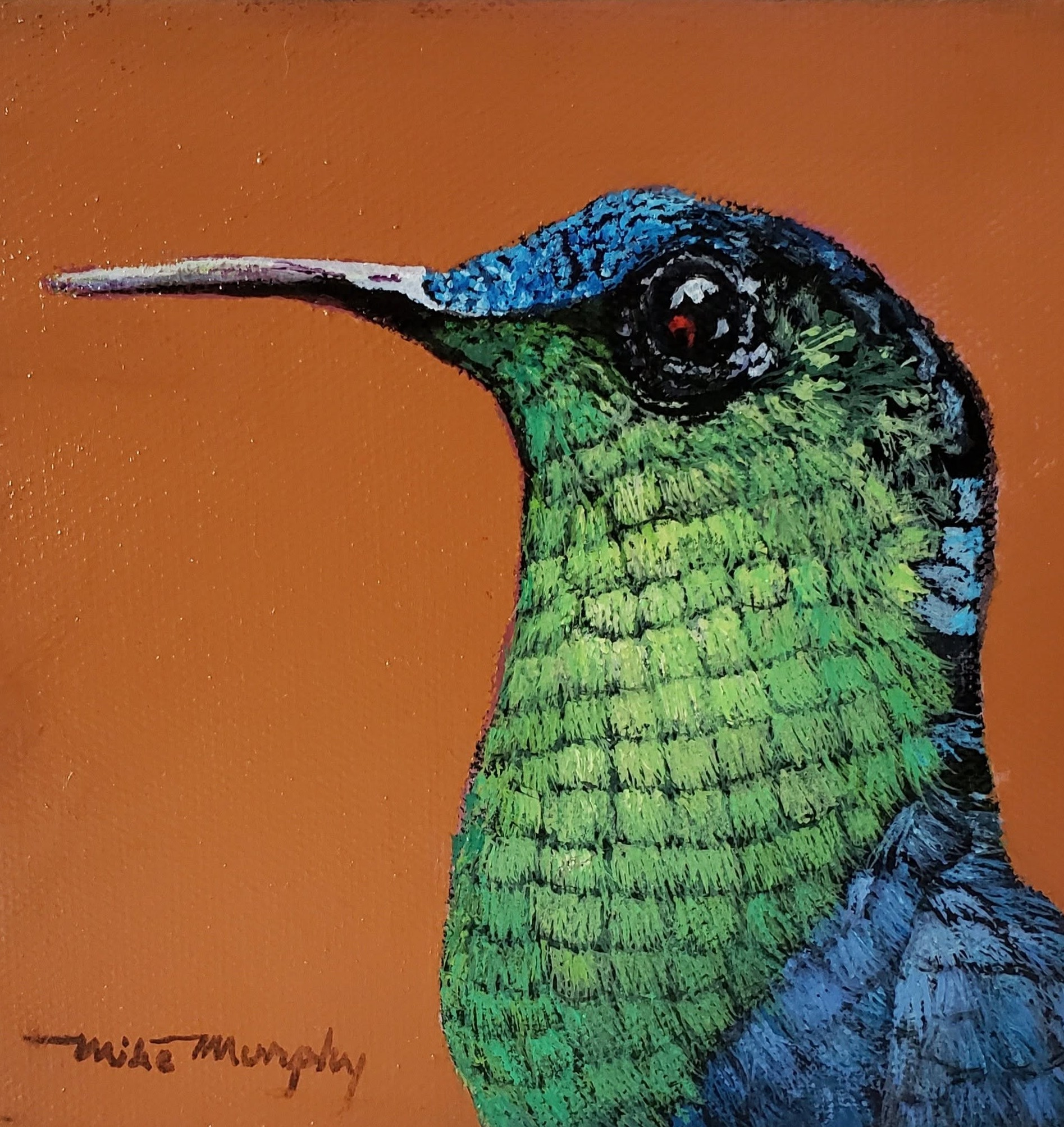 Hummingbird Study, Oil on canvas
