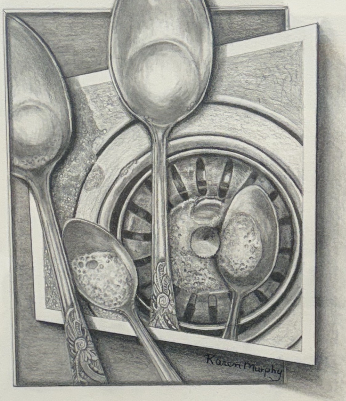 Out of the Picture, Graphite on paper