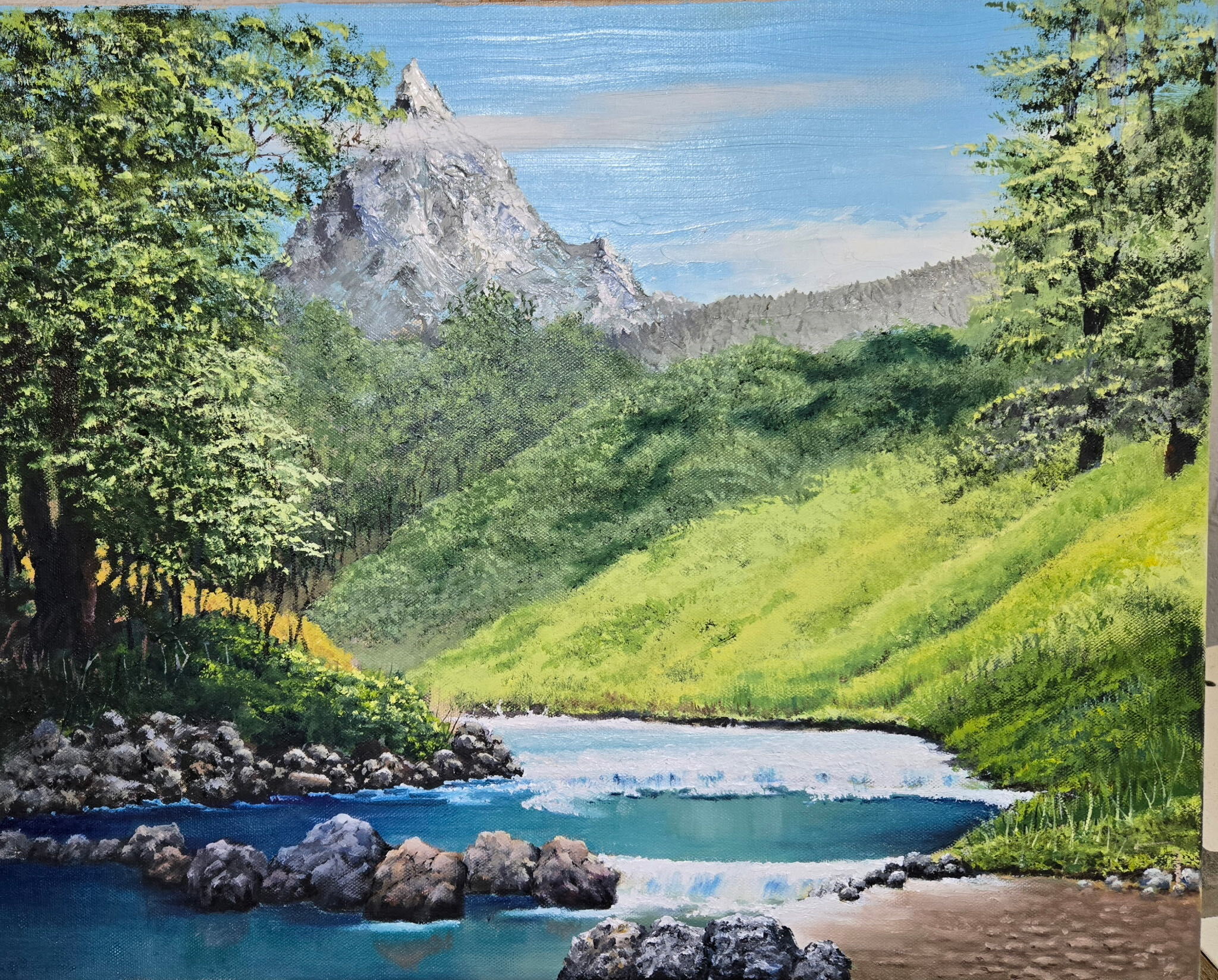 River Retreat, Oil on canvas